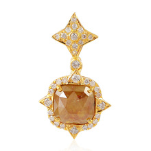 Gold Pave Diamond Designer Charm, Occasion : Anniversary