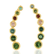 Tourmaline Ear Climber Women Party Wear Earring