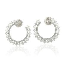 Uncut Diamond Stud Earring