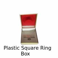 Coated Plastic Square Ring Box, for Packaging, Style : Modern