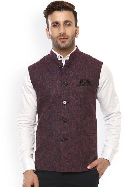 Cotton Plain Nehru Jacket, Size : M, S, XL