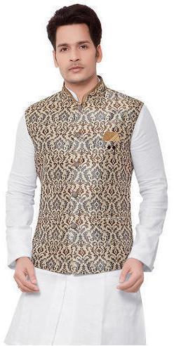 Cotton Printed Nehru Jacket, Occasion : Casual Wear, Party Wear