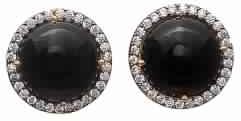 Black Onyx Earring Zircon Earring, Purity : 925 Sterling Silver