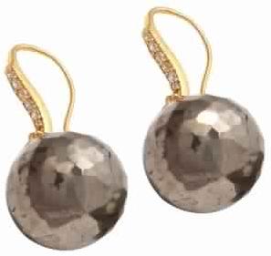 New Fashion Pyrite Gemstone Earring, Purity : 925 Sterling Silver