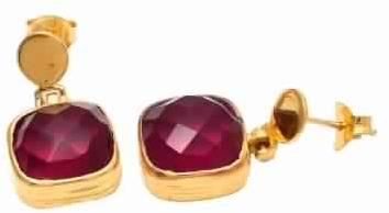 Pink Tourmaline Hydro Gemstone Earring