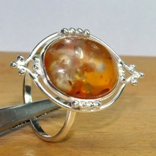 Amber Gemstone Ring