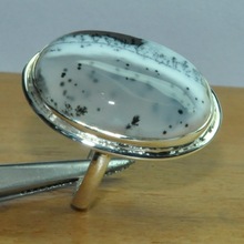 Dendrite Opal Gemstone Ring