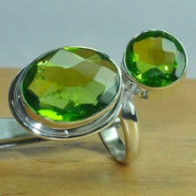 Green Peridot Ring