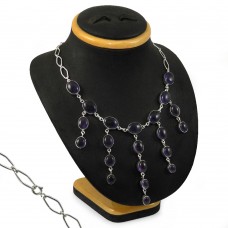 Delightful Amethyst Gemstone Sterling Silver Necklace Jewelry