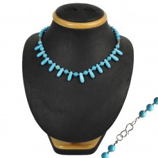 Exclusice Turquoise Gemstone Sterling Silver Necklace