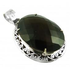 Paradise Bloom ! 925 Sterling Silver Smoky Quartz Pendant