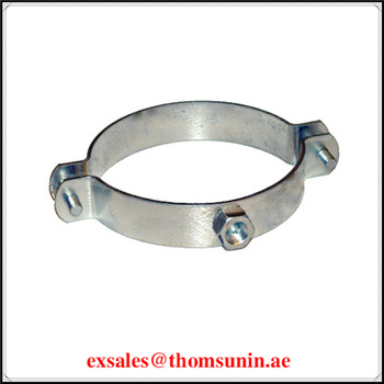 unlined suspended pipe clamps