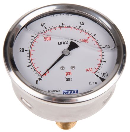 Brass WIKA Pressure Gauges, Display Type : Analog
