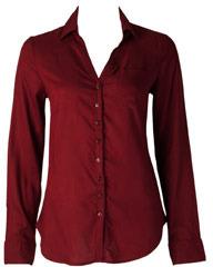 Plain Cotton Ladies Red Formal Shirt, Size : XL