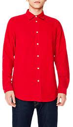 Mens Red Cotton Shirt