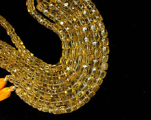 Natural Citrine Faceted Box Beads, Color : Picture
