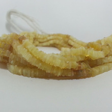 Natural Yellow Opal Heishi Beads Square Gems