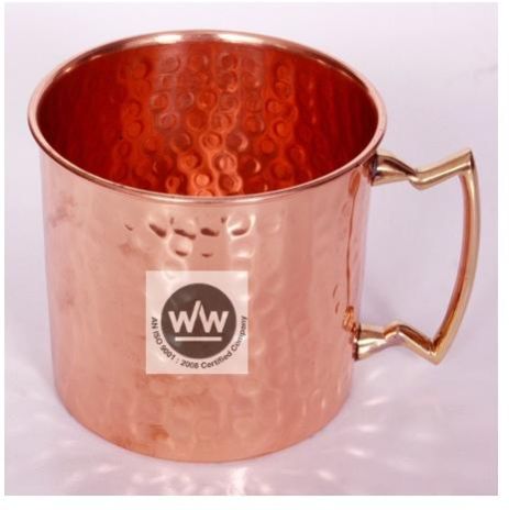 Antique Engraved Copper Mug