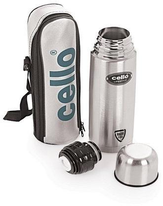 Round Cello Flip Style Stainless Steel Flask, for Maintain Liquid Tempreture, Pattern : Plain