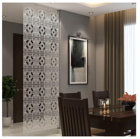 Equitable Hanging Room Divider Wall Panel White 8 Pcs
