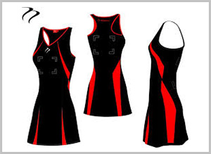 Black Dress Netball Uniform, Size : XL
