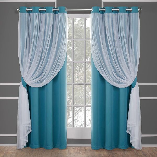 Polyester designer curtain, Pattern : Plain