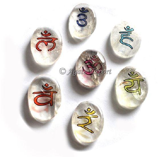 Seven Chakra Crystal Quartz Printed Set, for Business Gift