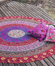 Ethnic Round Mandala Tapestries Cotton Boho Roundies Hippie Beach Blanket Throw