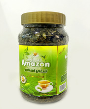 green tea in jar