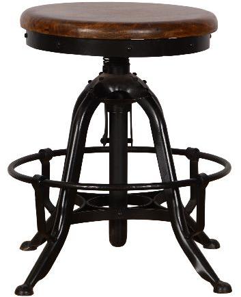 leather steal stool