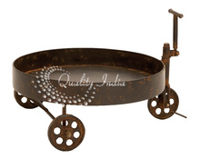 Antique Design Metallic Round Shape Trolley