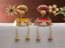 Hanging Girl Figurine With Hat And Flower