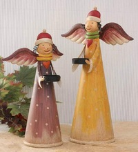 Metal Crafted Tall Christmas Decorative Fairy Angel Figurine