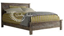 Reclaimed Wood Bed With Headboard