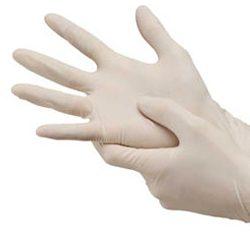 Plain Latex Surgical Gloves, Size : M