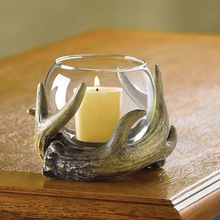 Customized Shape Accepted Antler rendeer votive Candle Holder, for Home Decoration, Color : White