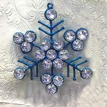 Cheap Snow Flakes blue Crystal beads, for Christamas Home Decoration, Shape : Customized Shape
