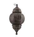 Metal Moroccan Geometric look Lantern, Color : Black