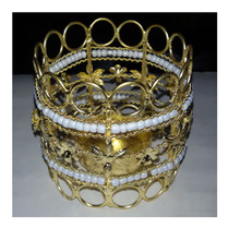 NAPKIN RING Iron with Glass Beads, Size : Customized Size