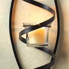 Metal SPIRAL CANDLE WALL SCONCE