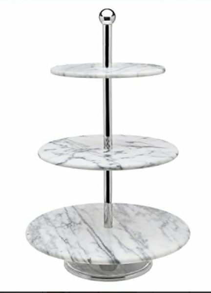 Marble Three Tier Cake Stand, for Hotel, Restaurant, Bar, Feature : Eco Friendly, Good Quality, Fine Finish