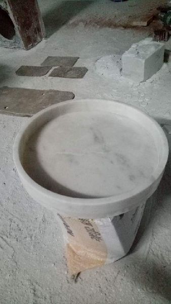 Polished Round Marble Tray, for Food Serving, Feature : Anti Corrosive, Durable, High Quality, Shiny Look