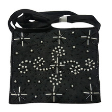 Handmade Black color Embroidery Handbag