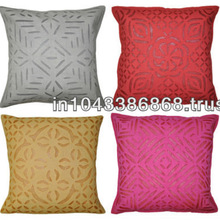 Square Cotton Cut Work Cushion Cover, for Car, Chair, Decorative, Seat, Technics : Handmade