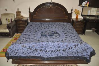 Elephant Cotton Bedspreads Embroidered Bed Cover