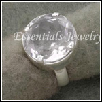 Plain Crystal Cuts Ring