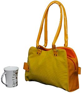 Bright colored handbag, Size : 13 x 12 inches (33 x 30 cm)
