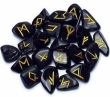 Arrival Black Agate Rune Set