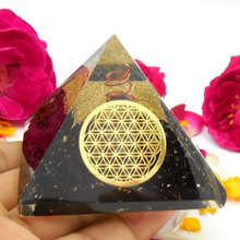 Black Tourmaline Orgone Energy Pyramid, for Spiritual, Feature : World Wide