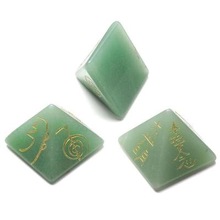 Green jade reiki pyramids